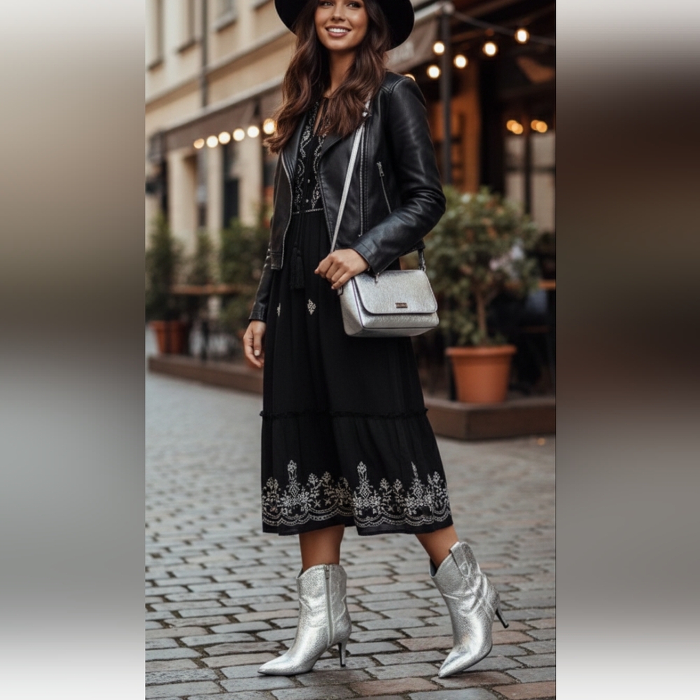 Guess Silver Ankle Boots